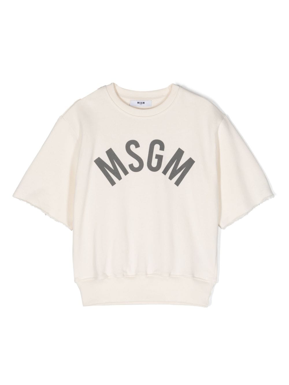 MSGM Kids logo-print short-sleeve sweatshirt - Neutrals von MSGM Kids
