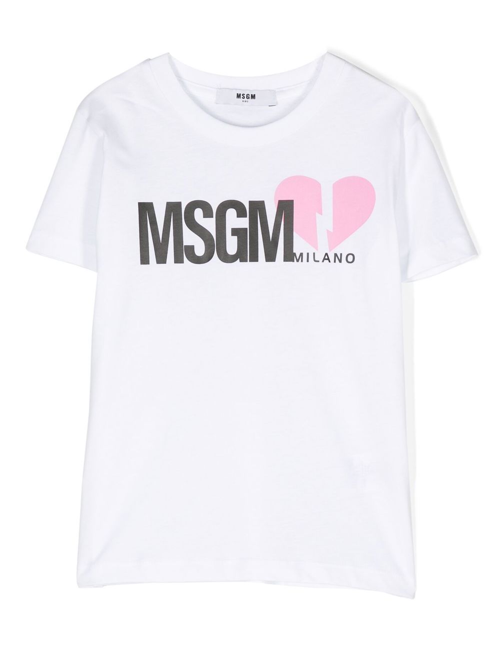 MSGM Kids logo-print short-sleeved T-shirt - White von MSGM Kids