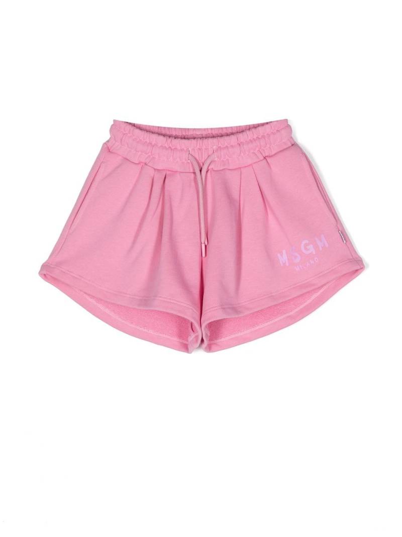 MSGM Kids logo-print shorts - Pink von MSGM Kids