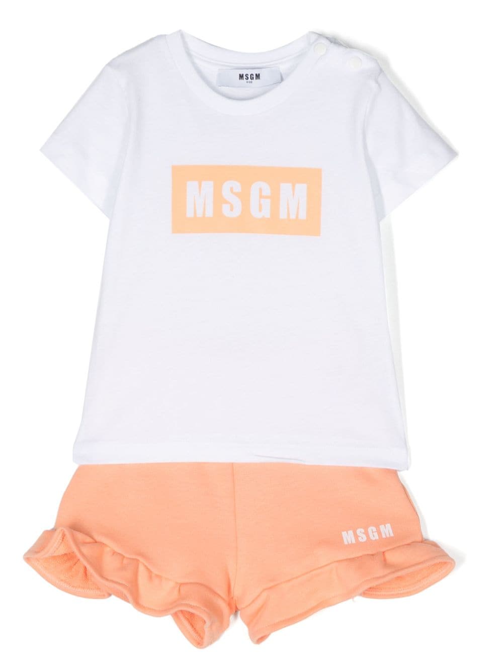 MSGM Kids logo-print shorts set - White von MSGM Kids