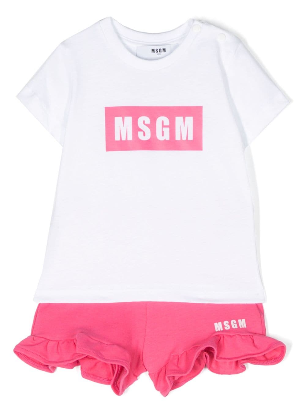 MSGM Kids logo-print shorts set - White von MSGM Kids