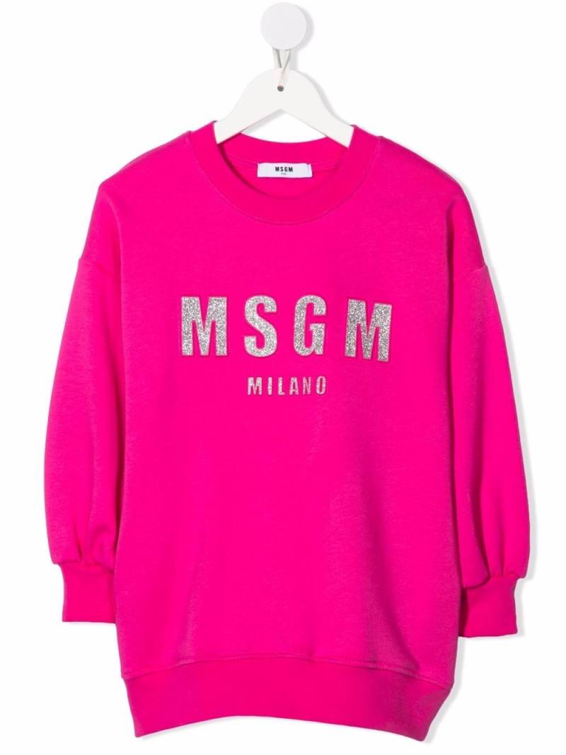 MSGM Kids logo-print sweat dress - Pink von MSGM Kids