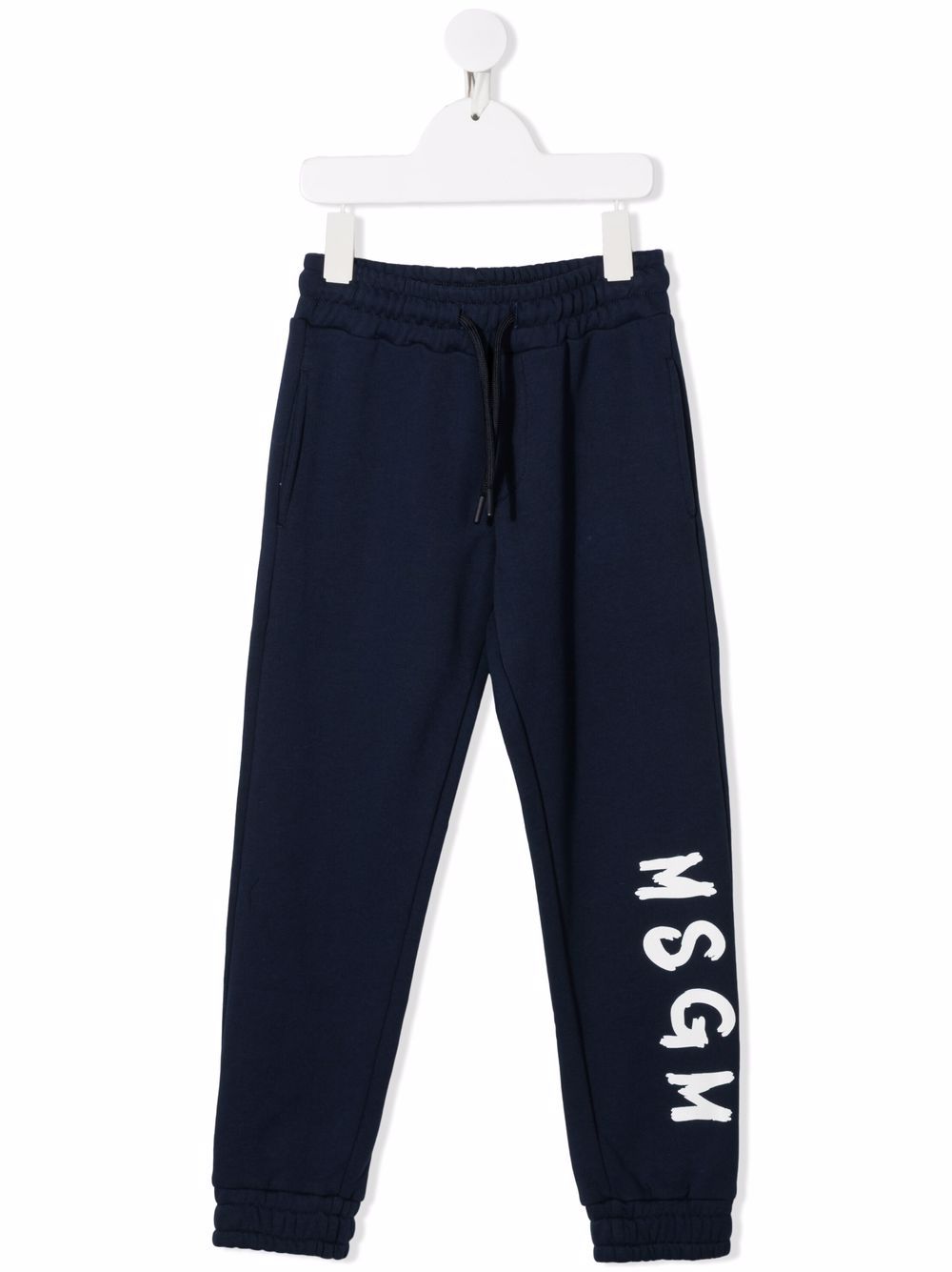 MSGM Kids logo-print tapered track pants - Blue von MSGM Kids