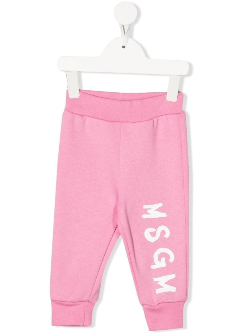 MSGM Kids logo-print track pants - Pink von MSGM Kids