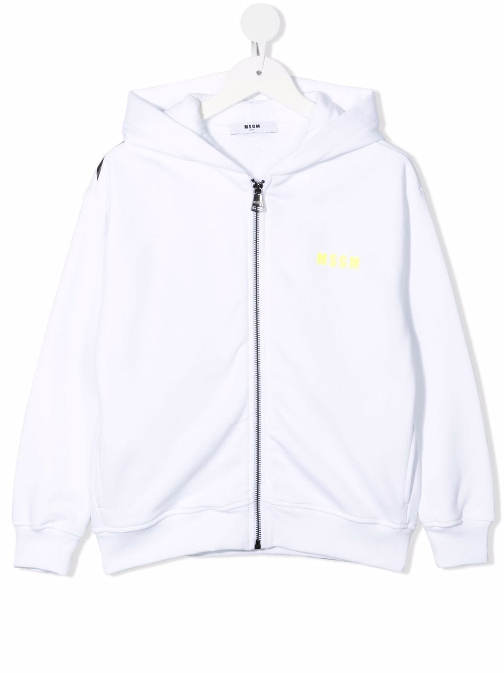 MSGM Kids logo-print zip-up hoodie - White von MSGM Kids