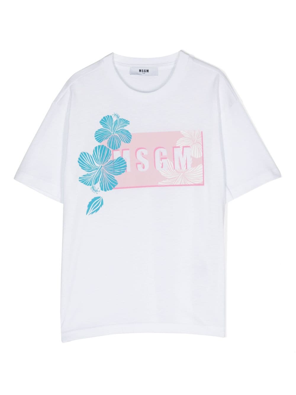 MSGM Kids logo-printed cotton T-shirt - White von MSGM Kids