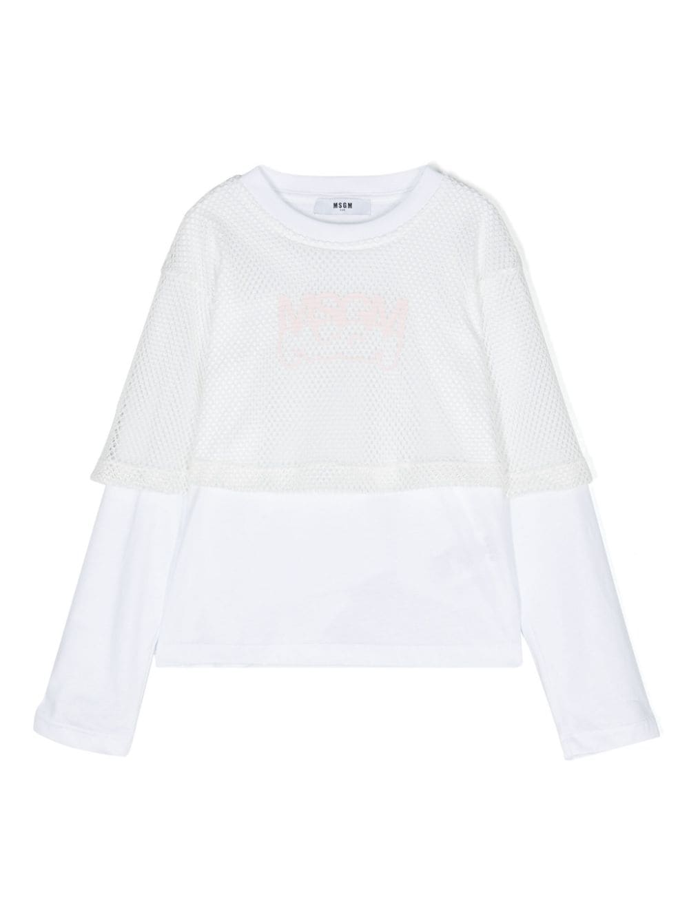 MSGM Kids logo-printed layered T-shirt - White von MSGM Kids
