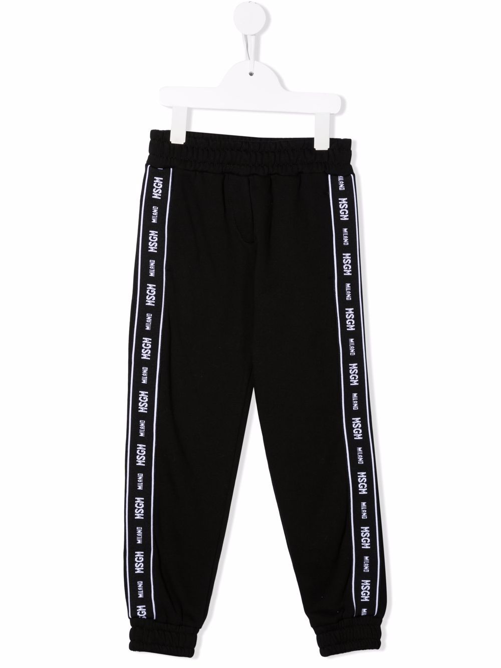 MSGM Kids logo tape track pants - Black von MSGM Kids