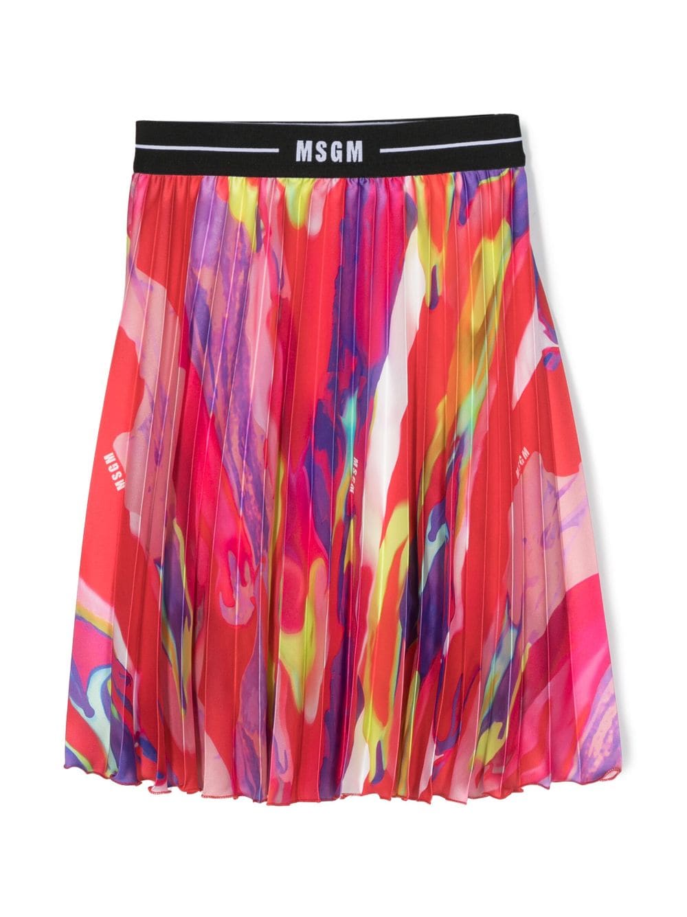 MSGM Kids logo-waistband pleated skirt - Pink von MSGM Kids