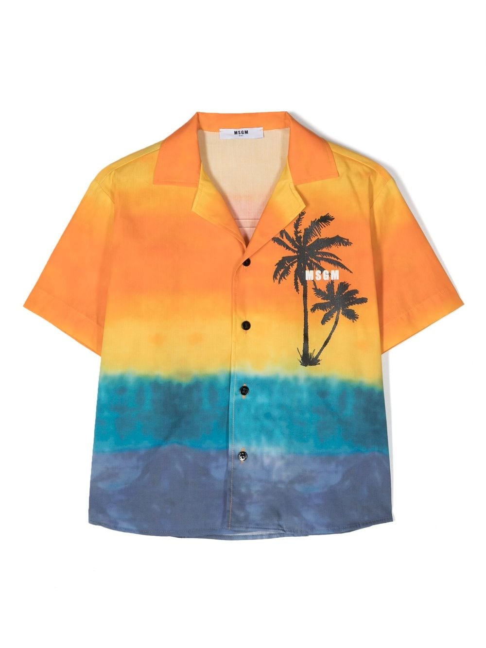 MSGM Kids palm-tree cotton shirt - Orange von MSGM Kids