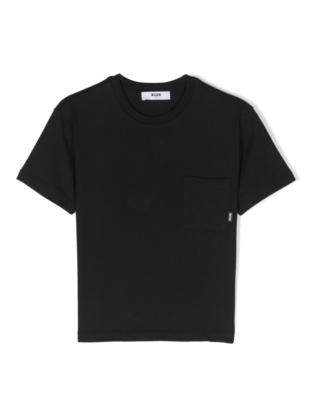 MSGM Kids patch-pocket cotton T-shirt - Black von MSGM Kids