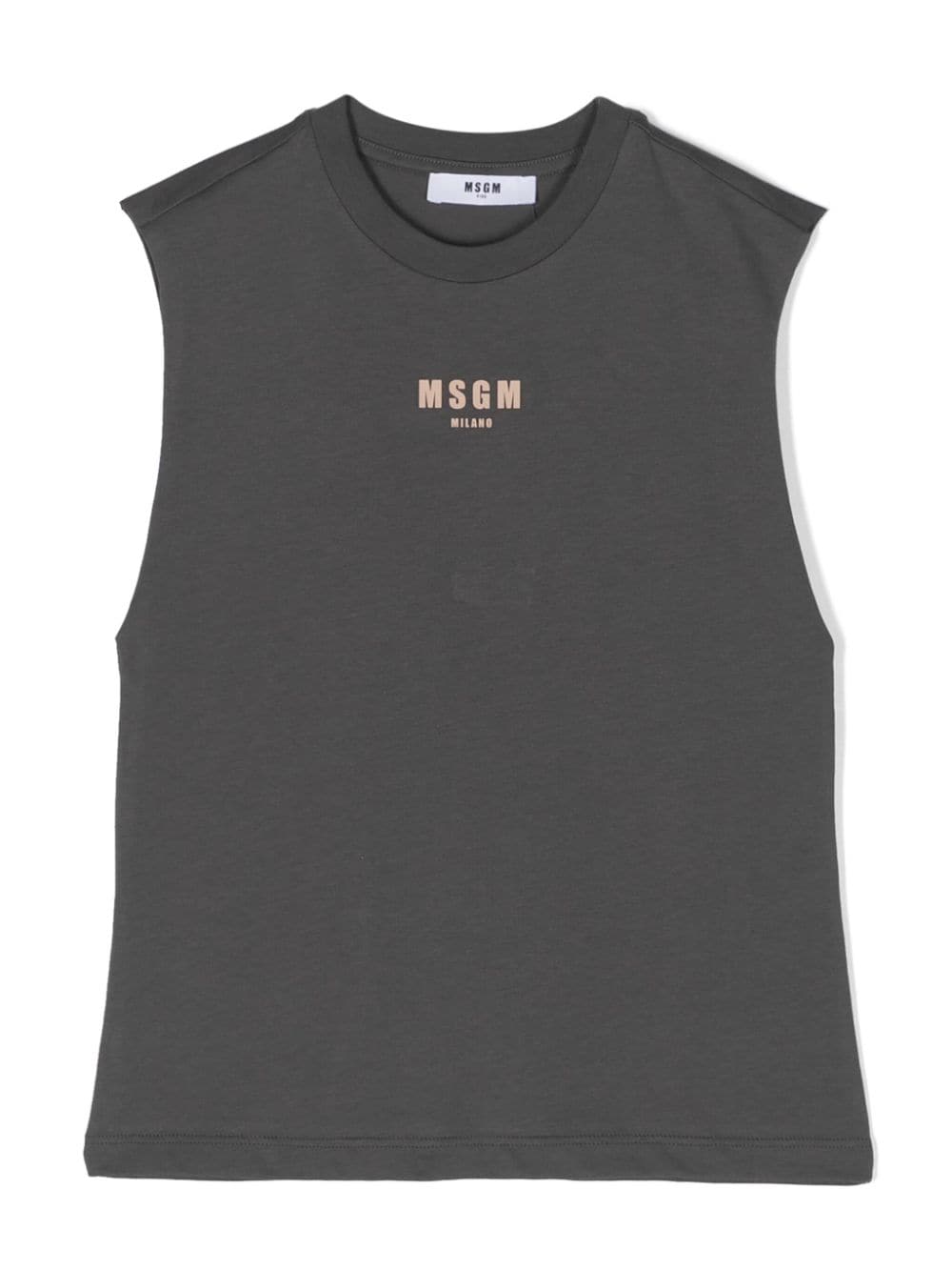 MSGM Kids printed sleeveless cotton T-shirt - Grey von MSGM Kids