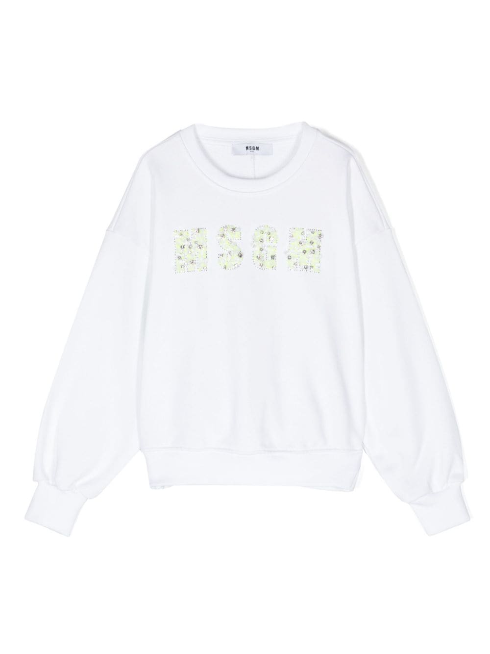 MSGM Kids rhinestone-embellished sweatshirt - White von MSGM Kids