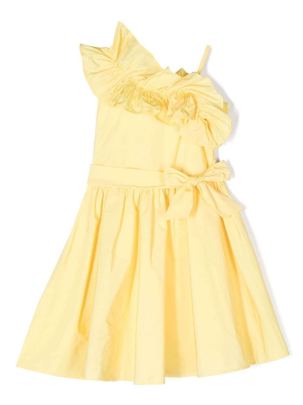 MSGM Kids ruffle-detail flared dress - Yellow von MSGM Kids