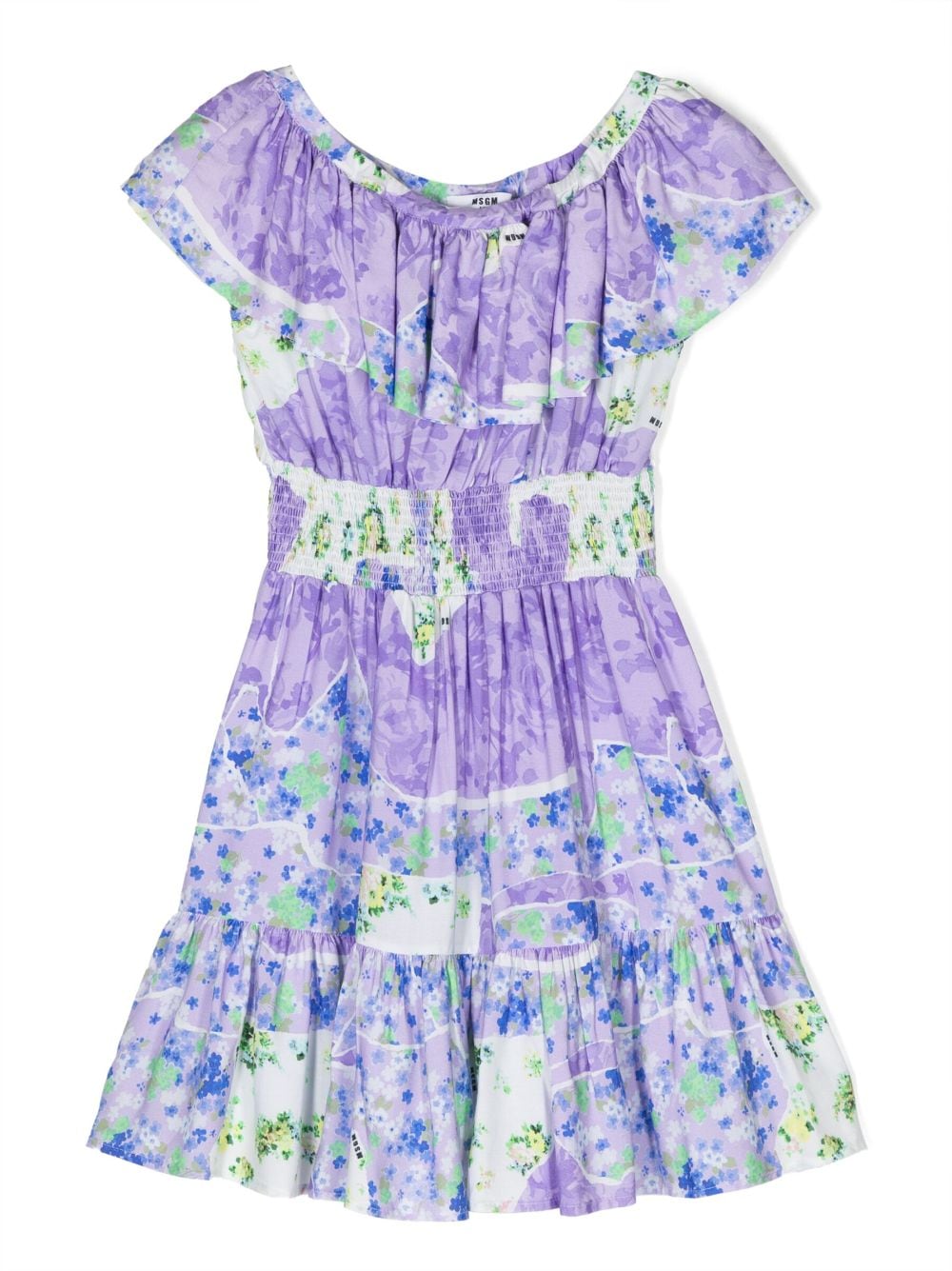 MSGM Kids ruffled floral-print dress - Purple von MSGM Kids