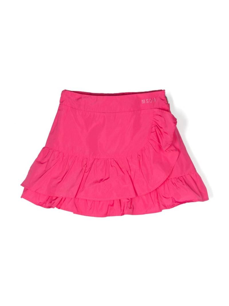 MSGM Kids ruffled-trim short skirt - Pink von MSGM Kids