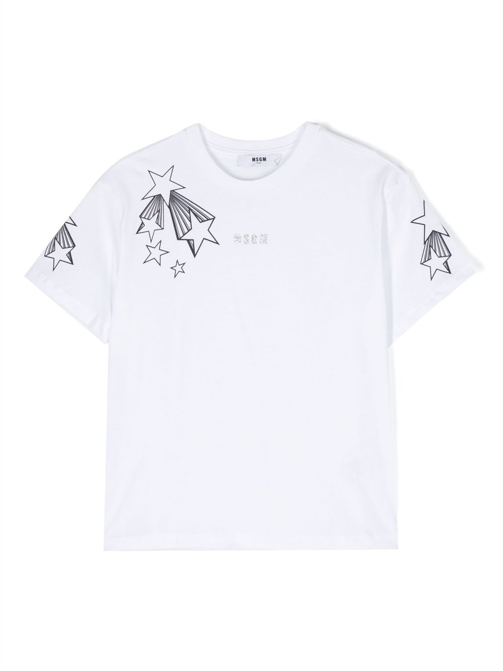 MSGM Kids star-print cotton T-shirt - White von MSGM Kids