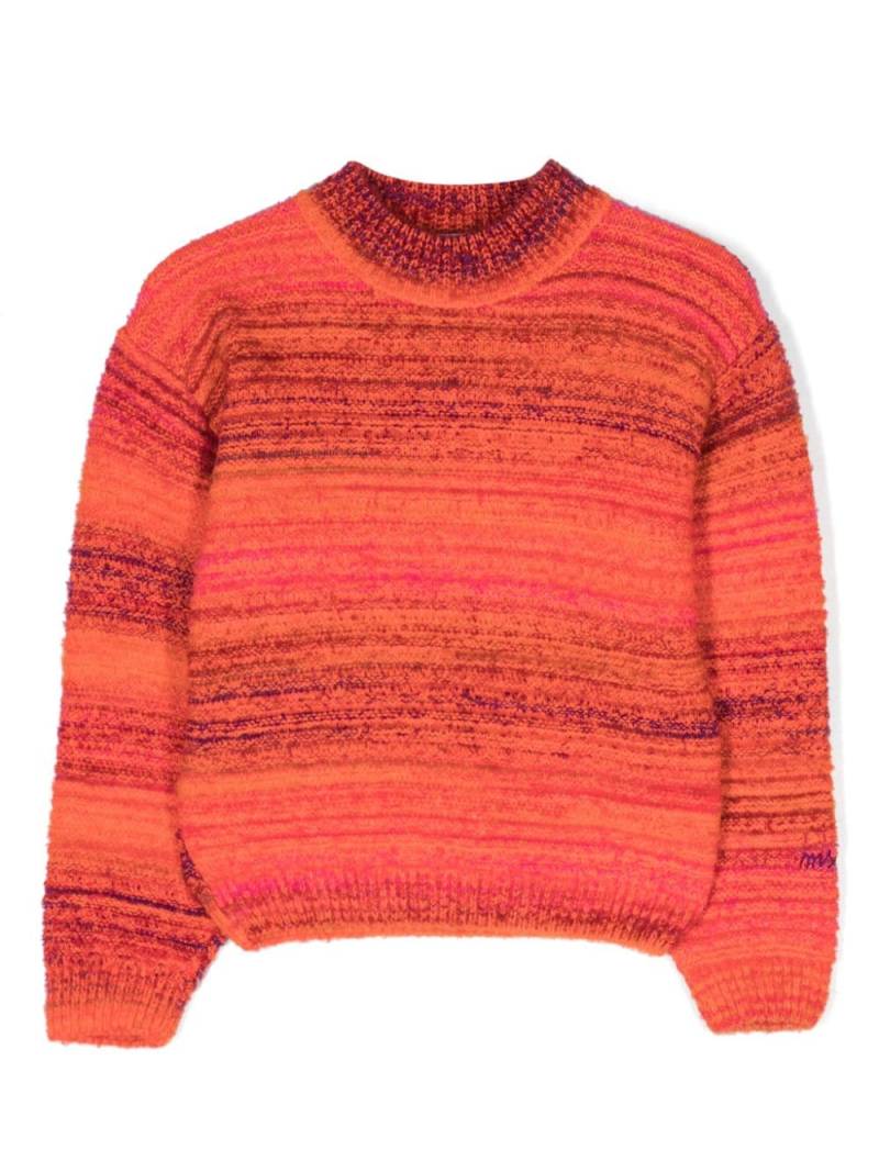 MSGM Kids striped intarsia-knit jumper - Pink von MSGM Kids