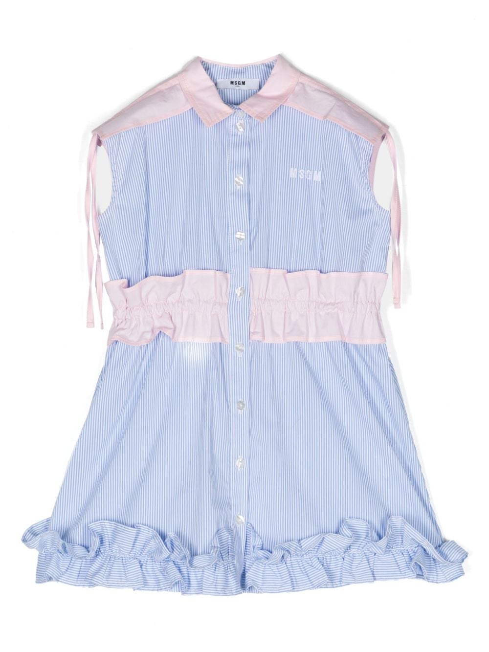 MSGM Kids striped poplin dress - Blue von MSGM Kids