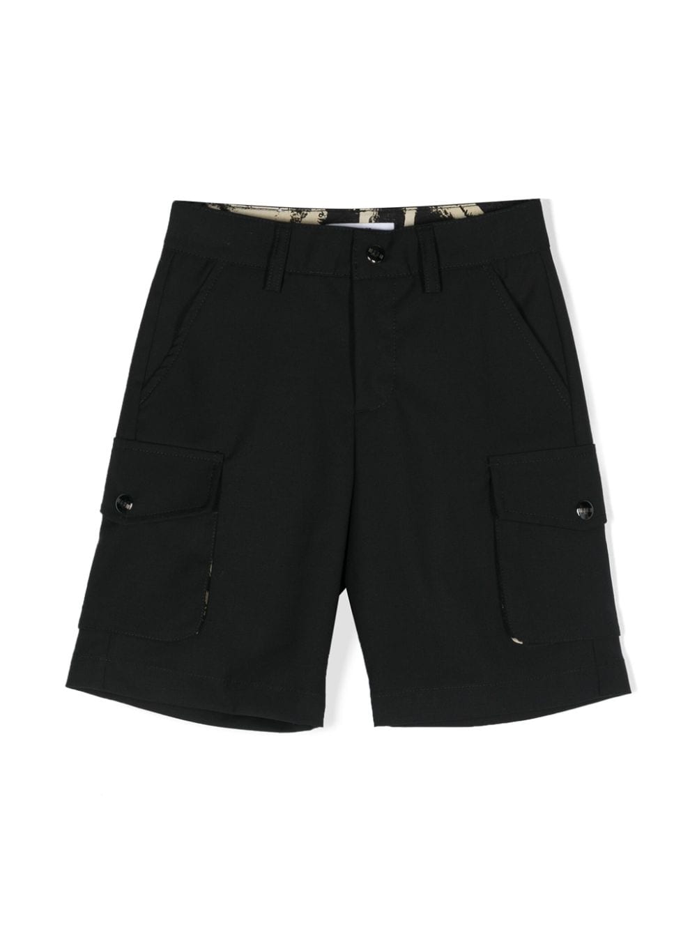 MSGM Kids studded-logo cargo shorts - Black von MSGM Kids