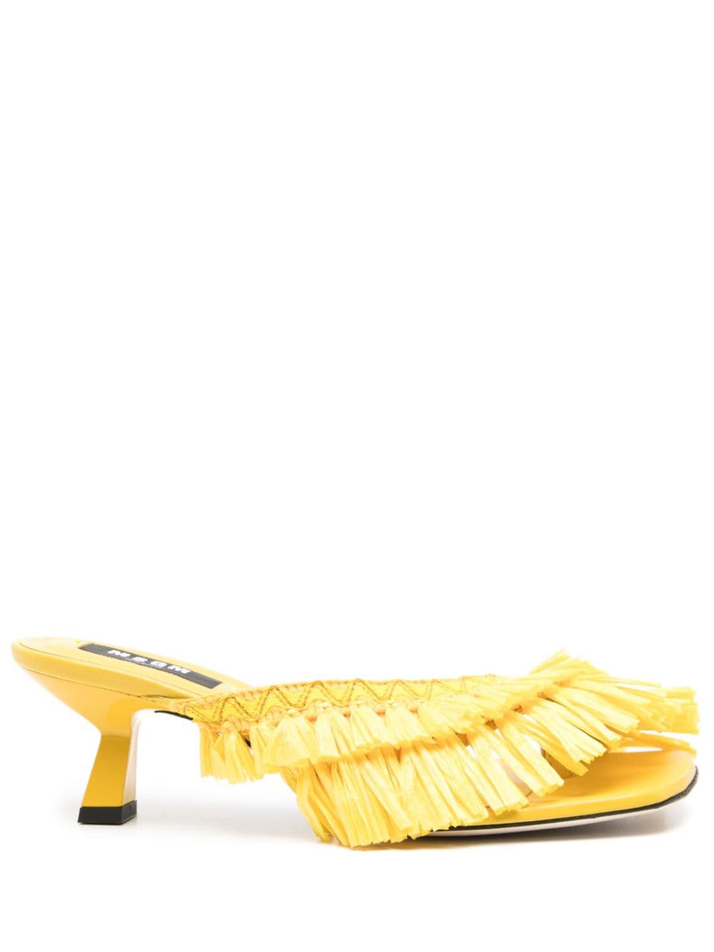 MSGM 50mm fringe-detail sandals - Yellow von MSGM