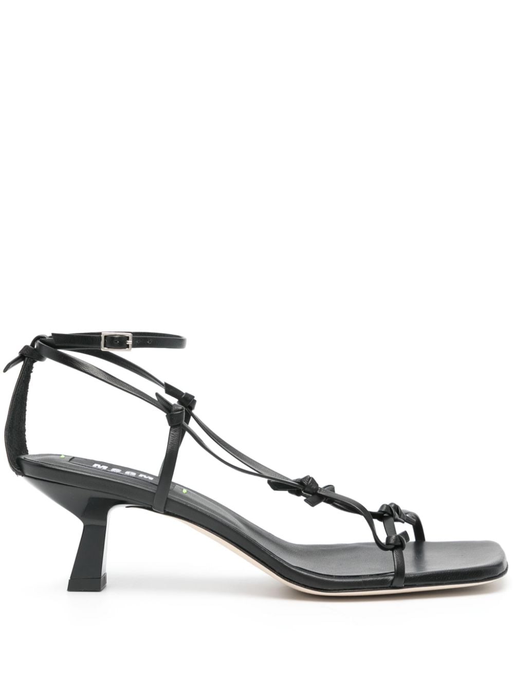 MSGM 50mm leather sandals - Black von MSGM