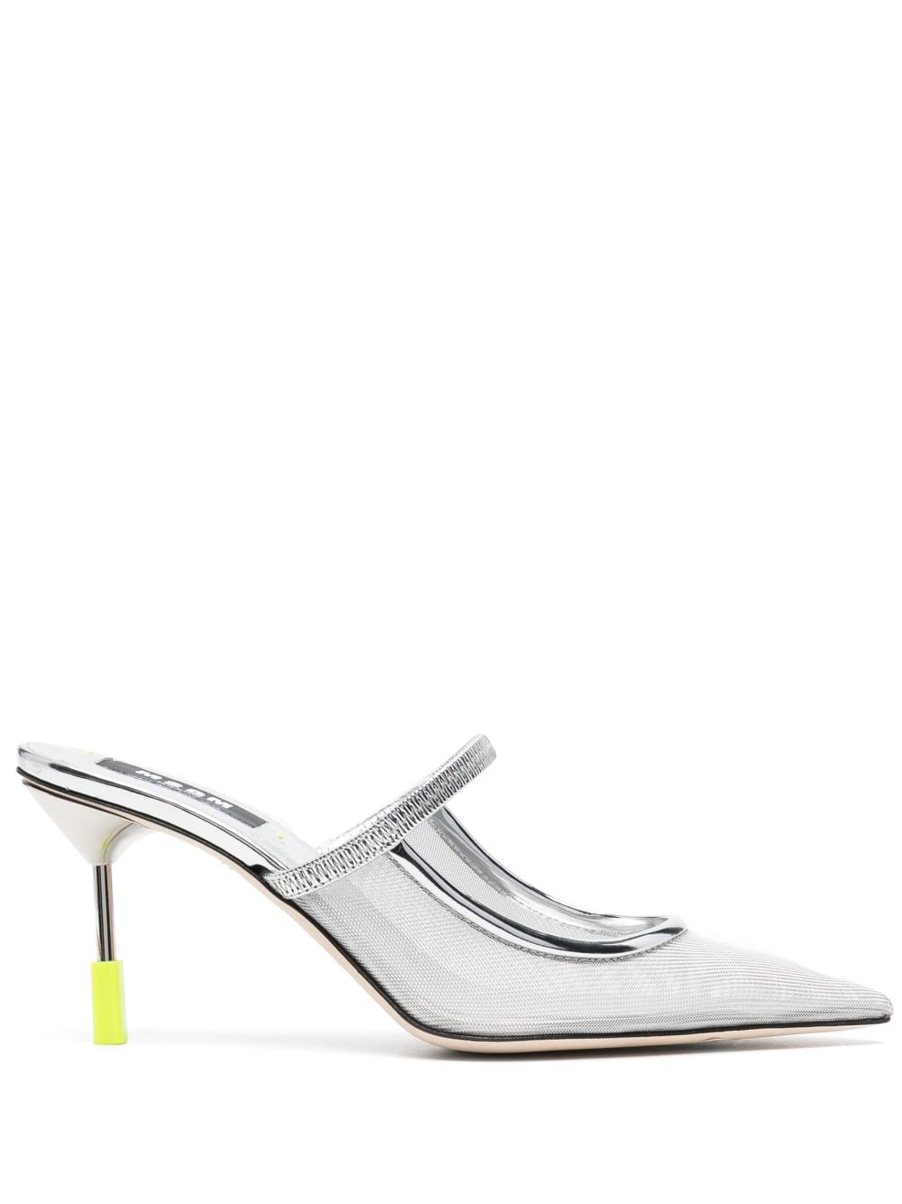 MSGM 90mm mesh-detail mules - Silver von MSGM