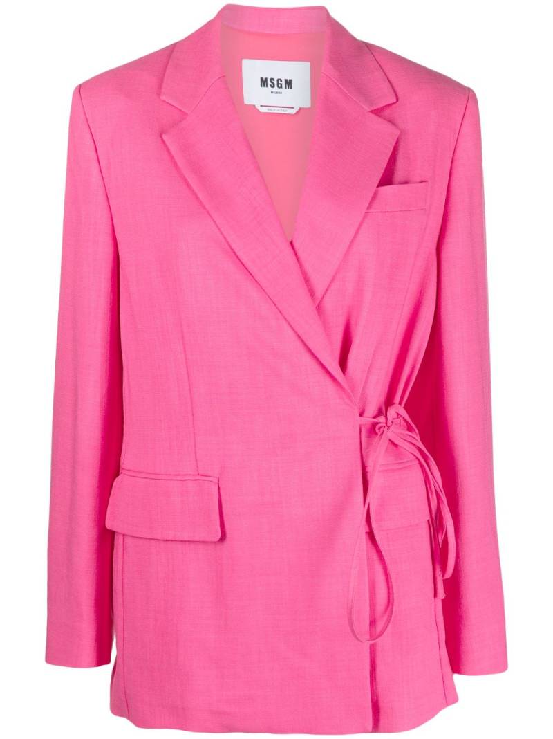 MSGM Coarse wrap blazer - Pink von MSGM