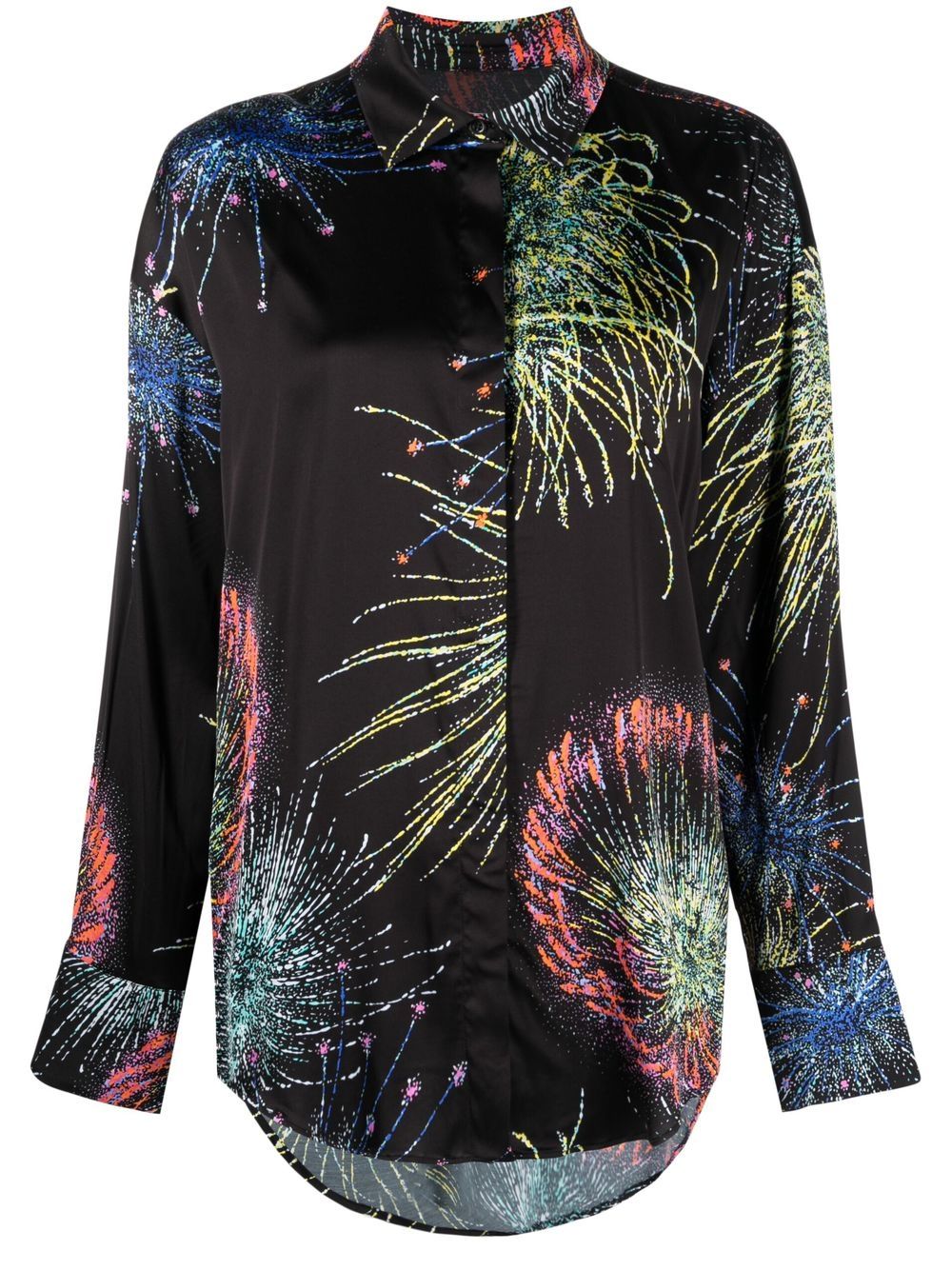 MSGM Fireworks print cropped blouse - Black von MSGM