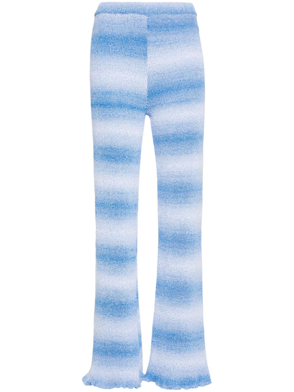 MSGM abstract-pattern knitted trousers - Blue von MSGM