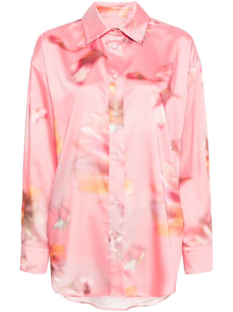 MSGM abstract-pattern print spread-collar shirt - Pink von MSGM