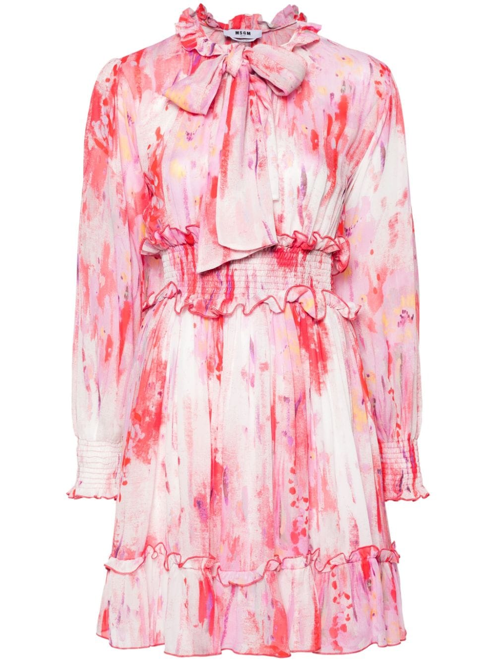 MSGM abstract-print dress - Pink von MSGM