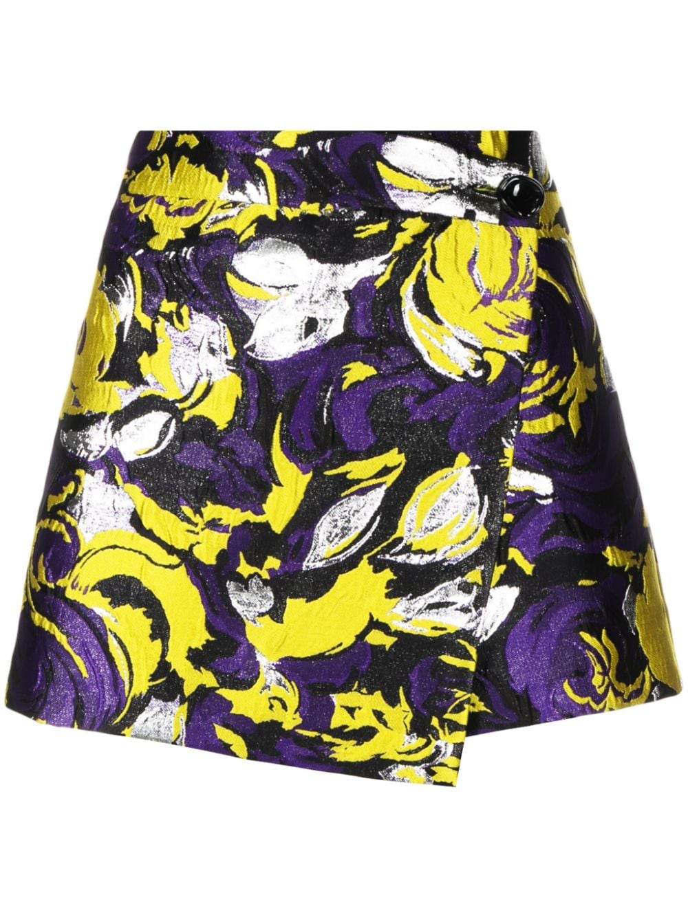 MSGM abstract-print wrap shorts - Purple von MSGM