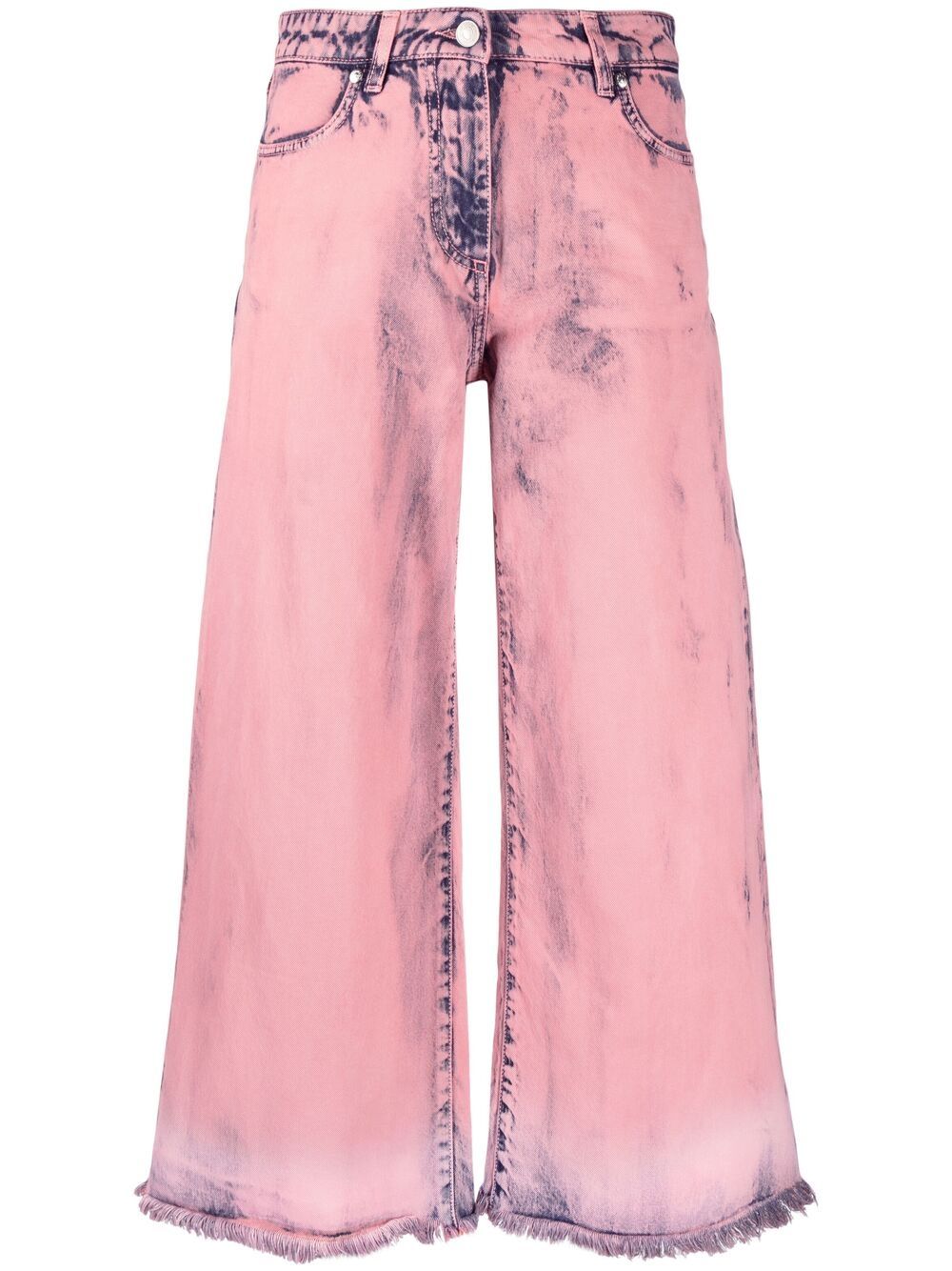 MSGM acid-effect wide-leg jeans - Pink von MSGM