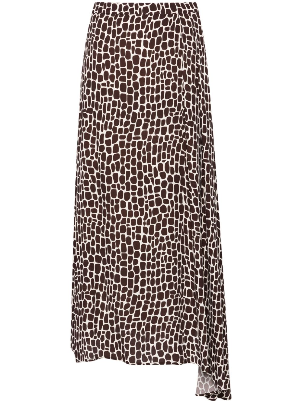 MSGM animal-print asymmetric maxi skirt - Brown von MSGM