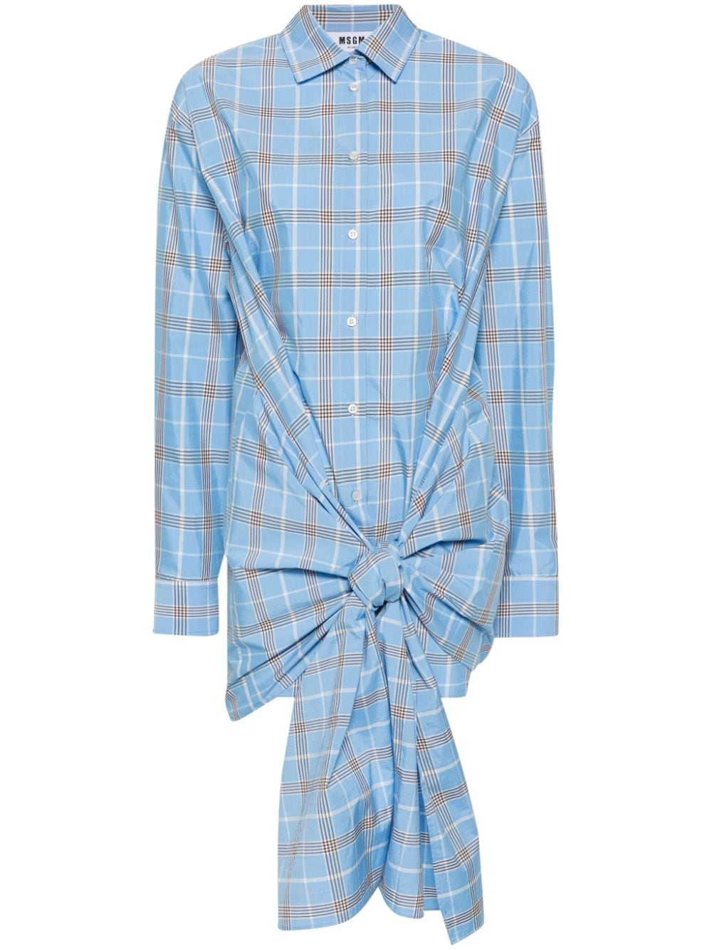 MSGM asymmetric-hem shirt - Blue von MSGM