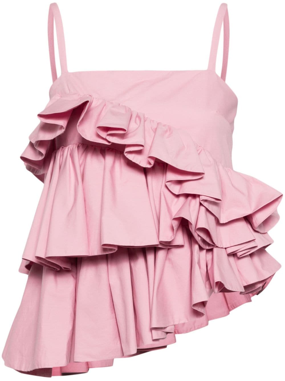 MSGM asymmetric ruffle top - Pink von MSGM