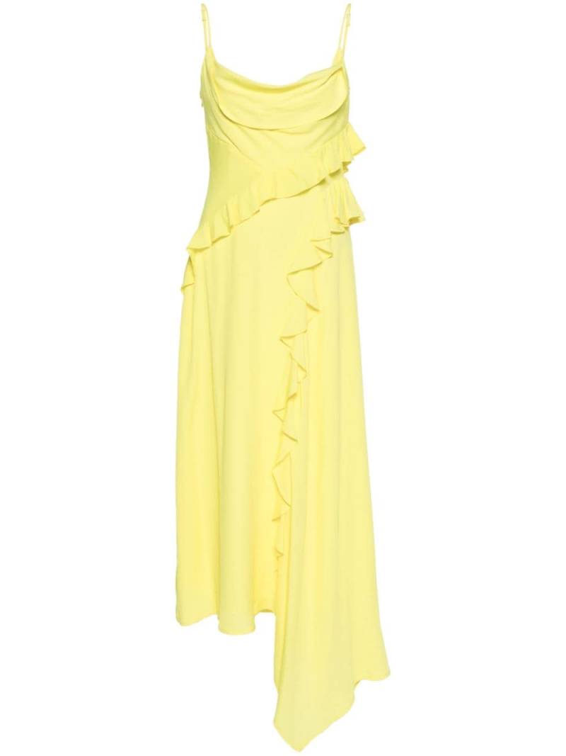 MSGM asymmetric ruffled dress - Yellow von MSGM