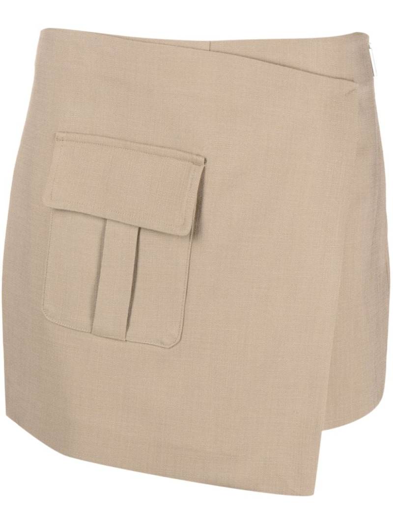 MSGM asymmetric tailored skort - Neutrals von MSGM