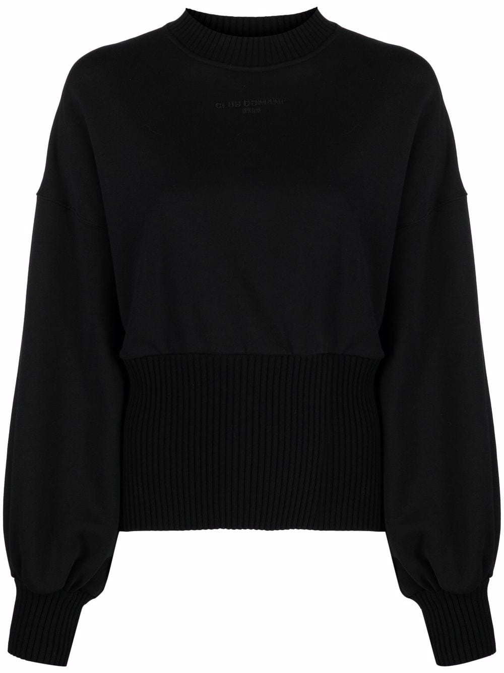 MSGM balloon-sleeves cotton sweatshirt - Black von MSGM