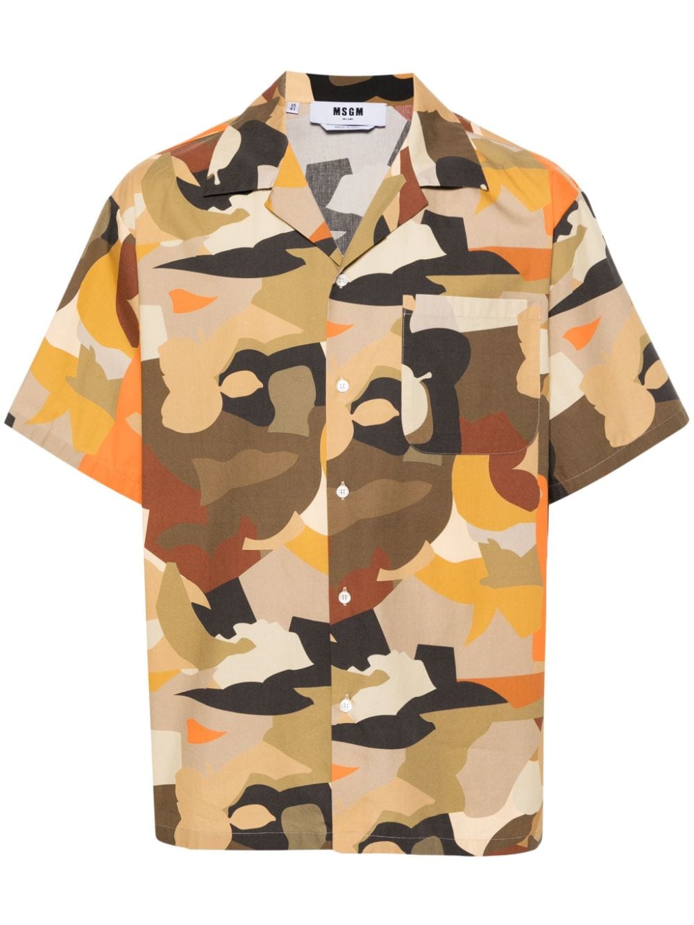 MSGM camouflage-print cotton shirt - Green von MSGM