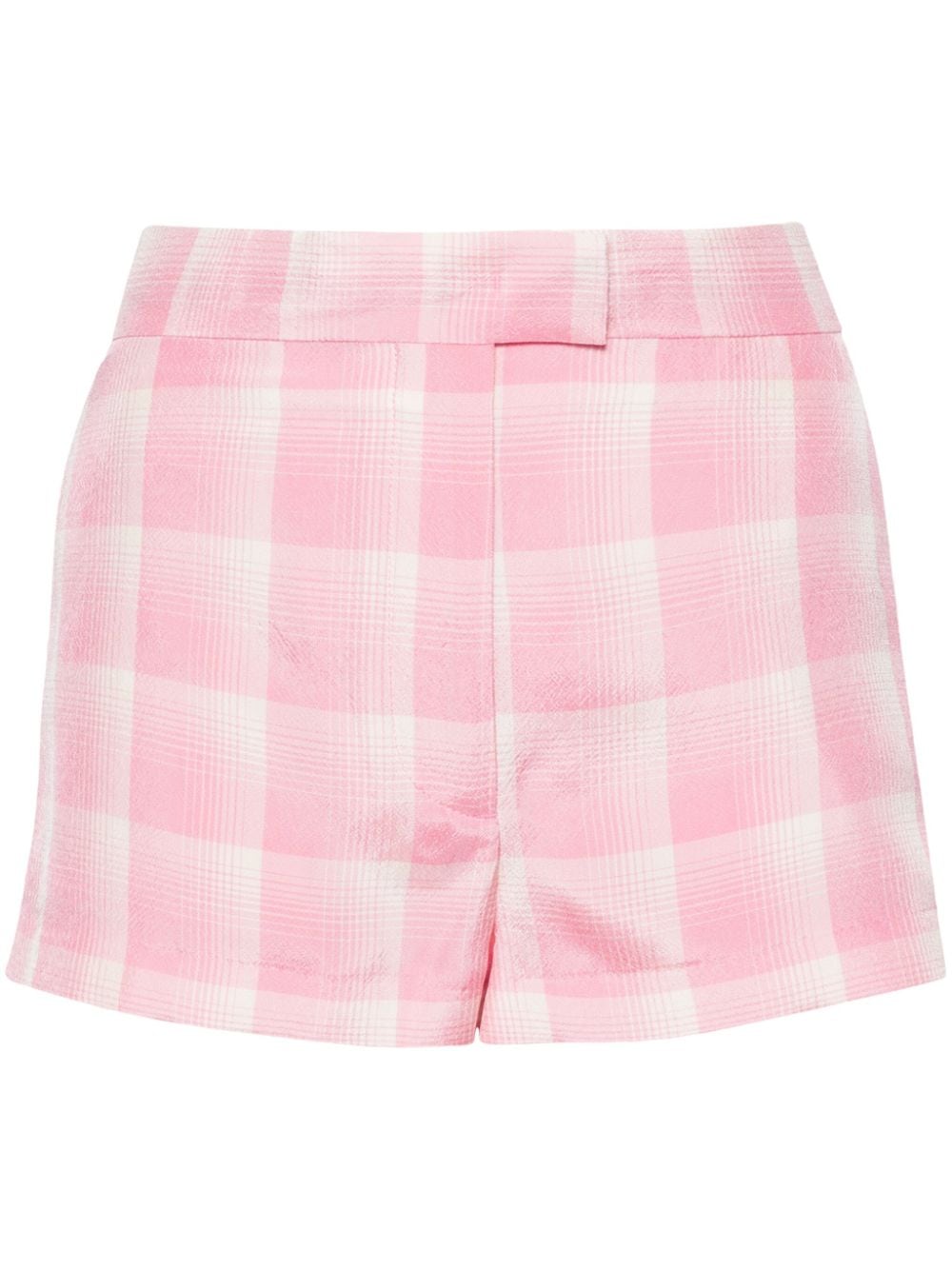 MSGM checked mini shorts - Pink von MSGM