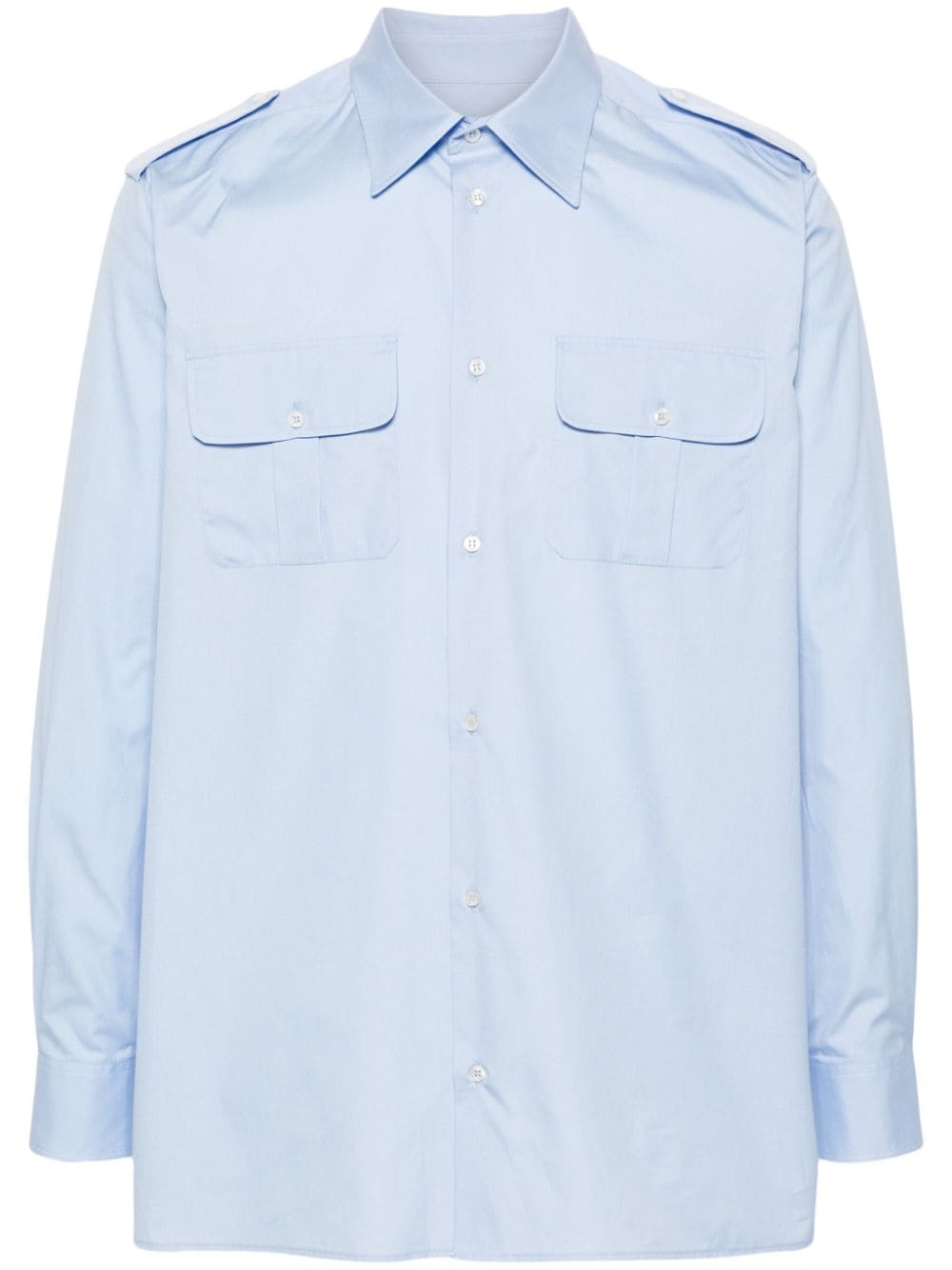 MSGM chest-pockets cotton shirt - Blue von MSGM