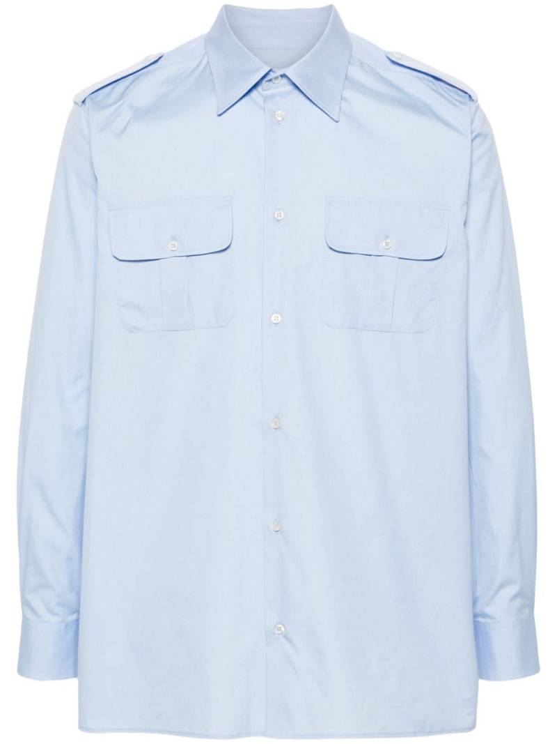 MSGM chest-pockets cotton shirt - Blue von MSGM