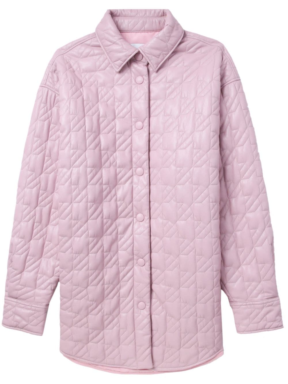 MSGM classic-collar diamond-quilting jacket - Pink von MSGM