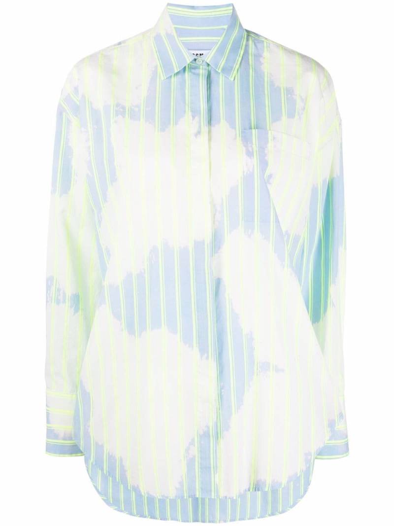 MSGM cloud-striped print shirt - Blue von MSGM