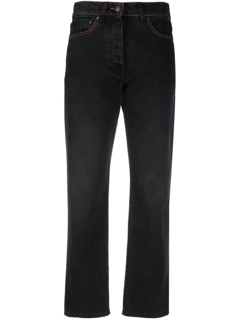 MSGM cropped straight-leg jeans - Black von MSGM