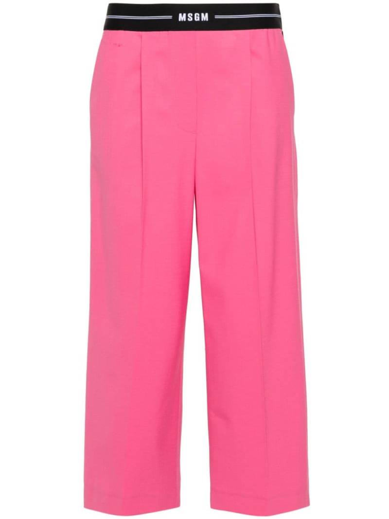MSGM cropped wide-leg trousers - Pink von MSGM