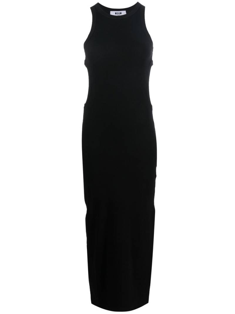 MSGM cut out-detail sleeveless maxi dress - Black von MSGM