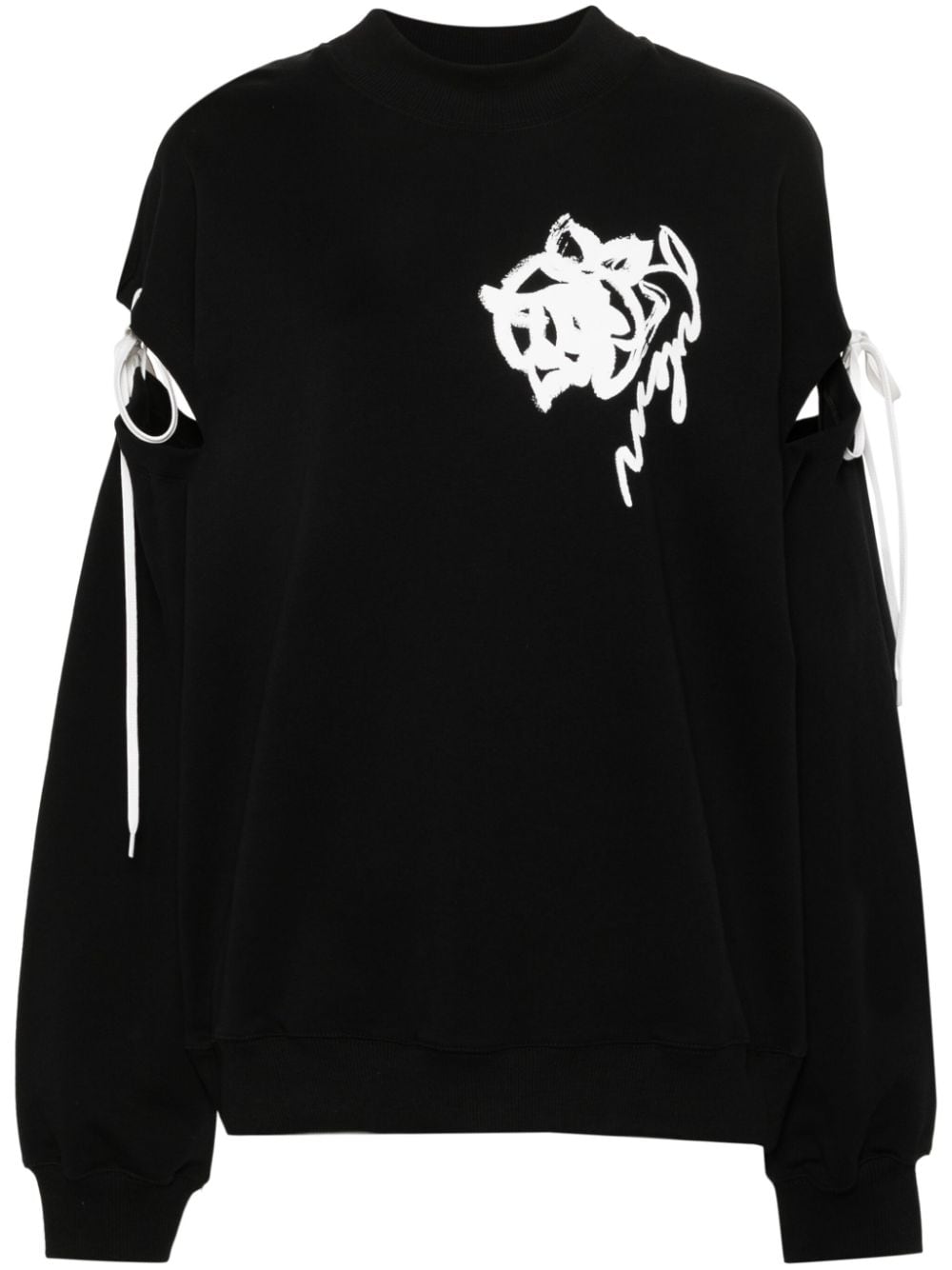 MSGM cut out-sleeve sweatshirt - Black von MSGM